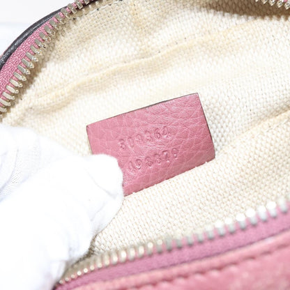 Gucci Soho Disco Crossbody Bag Leather, PINK, LEATHER, Shoulder bag