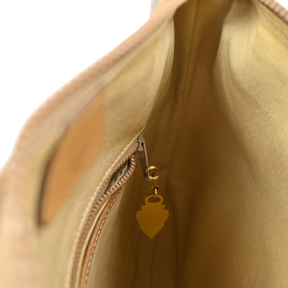 Gucci Vintage Shoulder Bag GG Coated Canvas, BROWN, PVC, Shoulder bag