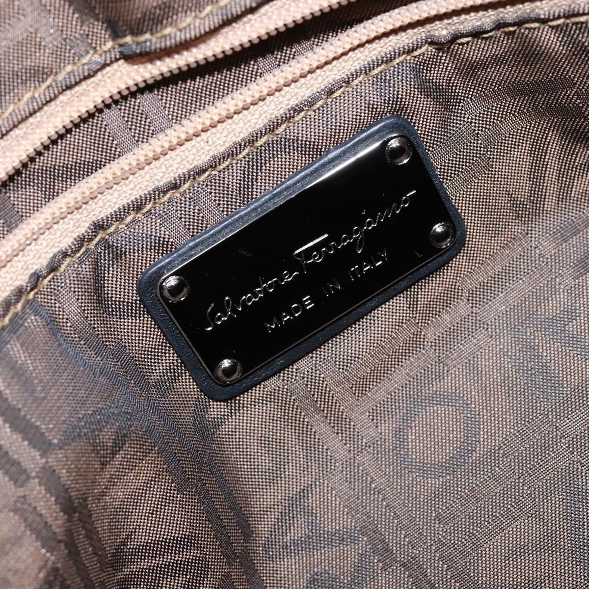 Salvatore Ferragamo Gancini Tote PVC Leather, BLACK, PVC, Tote bag