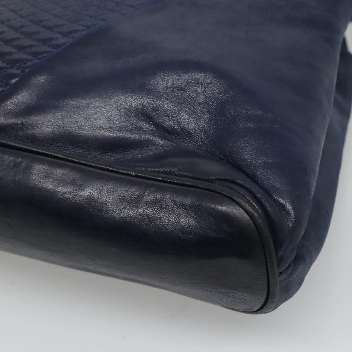 Bally Vintage Shoulder Bag Leather, NAVY, LEATHER, Shoulder bag