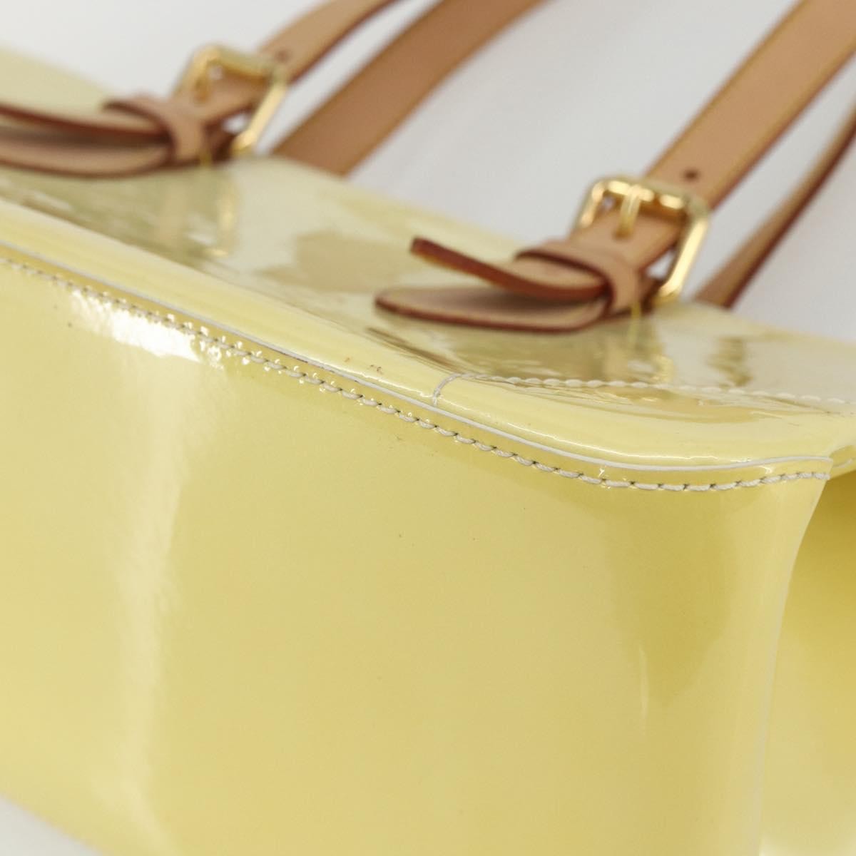 Louis Vuitton Rosewood Avenue Handbag Monogram Vernis, YELLOW, PATENT_LEATHER, Handbag