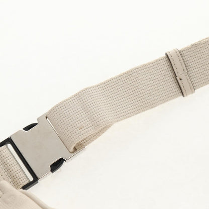 Gucci Front Pocket Belt Bag GG Embossed Perforated Leather, WHITE, CANVAS, Shoulder bag