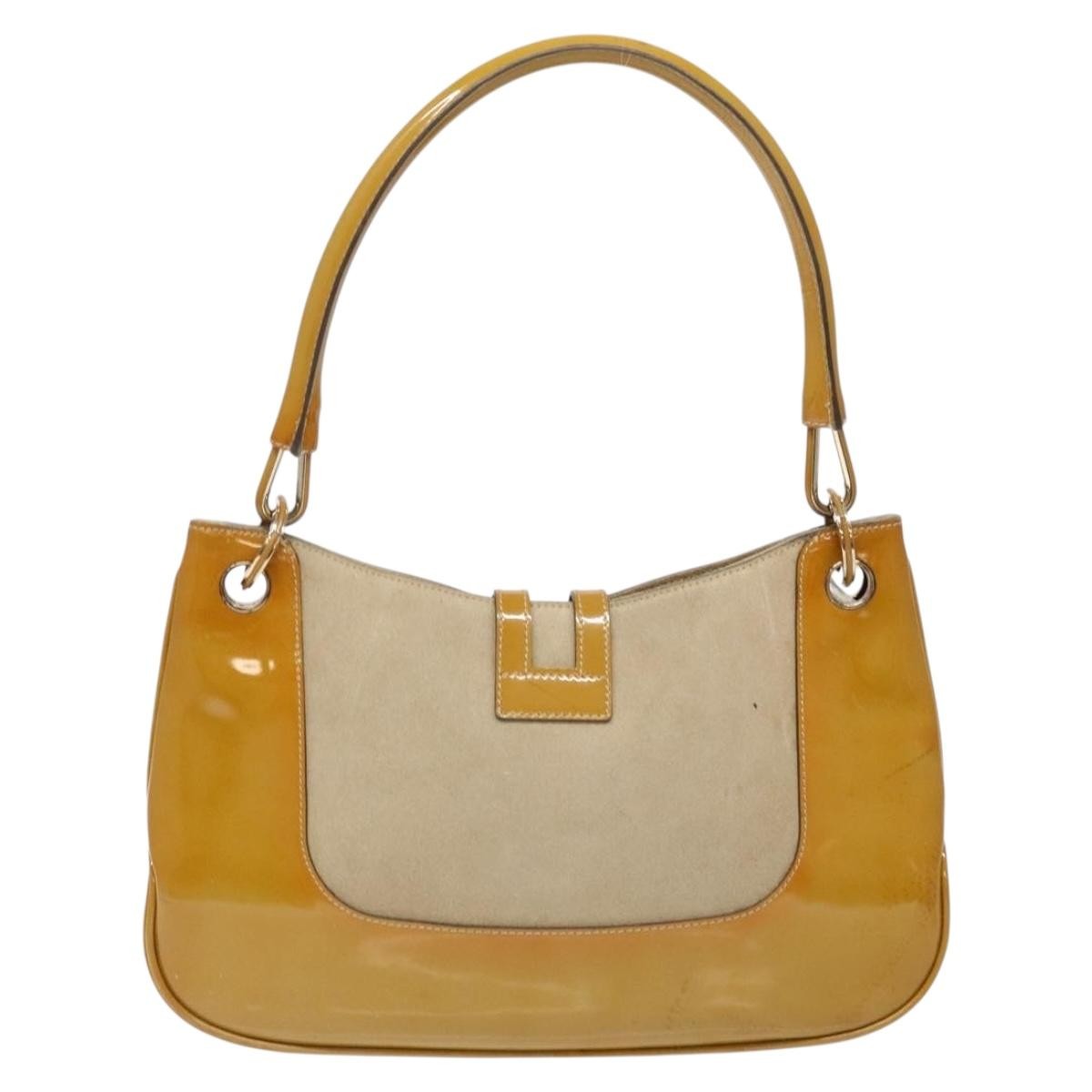 Gucci Jackie Bag Patent Leather, BEIGE, SUEDE, Shoulder bag