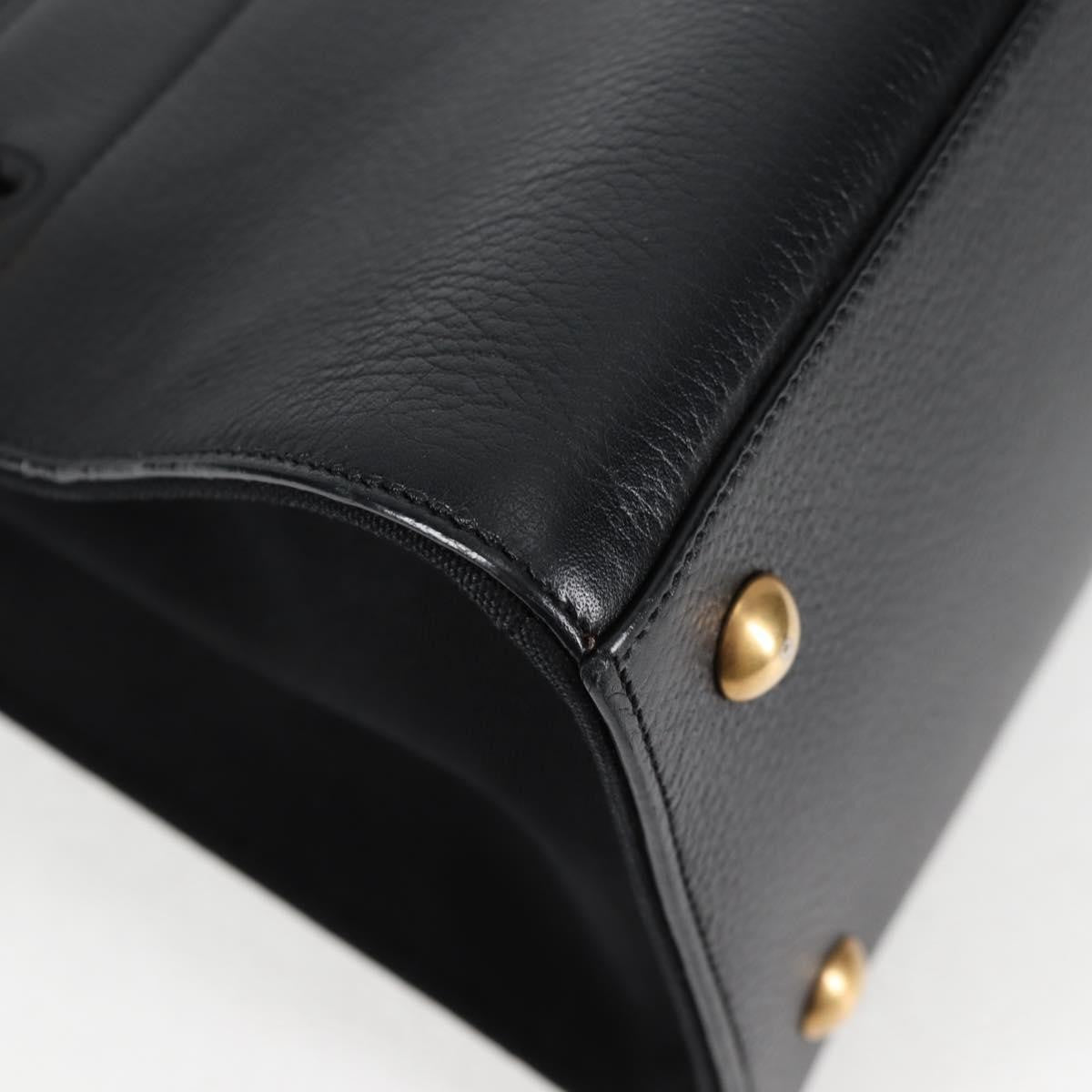 Saint Laurent Muse Two Bag Leather, BLACK, LEATHER, Handbag