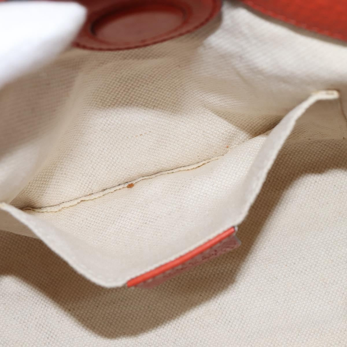 Gucci Bamboo Shopper Tote Leather, ORANGE, LEATHER, Handbag