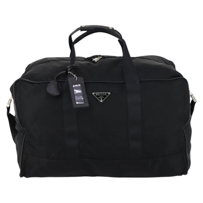 Prada Boston Bag Tessuto, BLACK, NYLON, Handbag