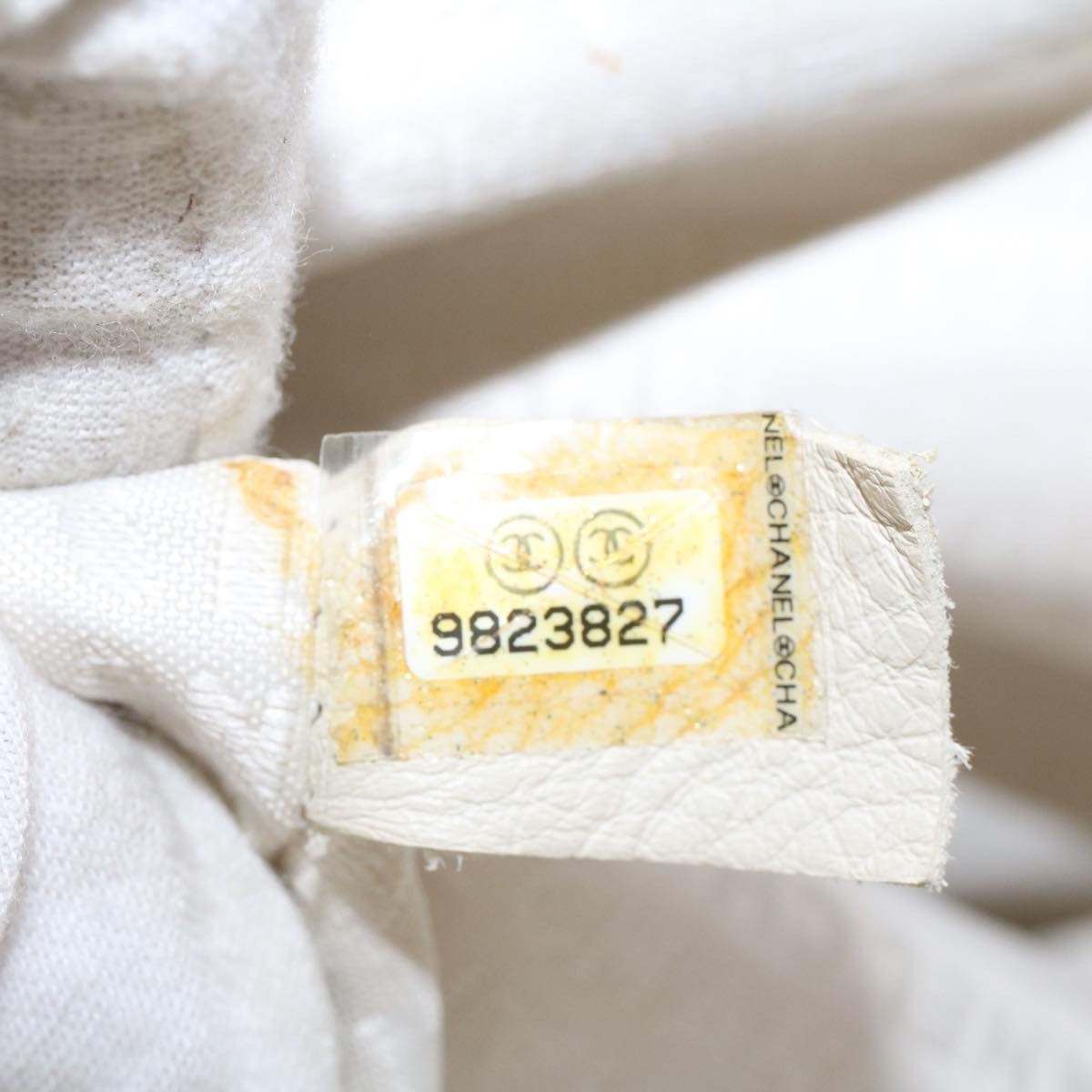 Chanel Vintage Shoulder Bag Canvas, WHITE, CANVAS, Shoulder bag