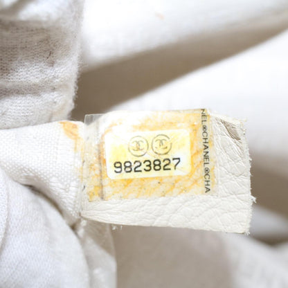 Chanel Vintage Shoulder Bag Canvas, WHITE, CANVAS, Shoulder bag