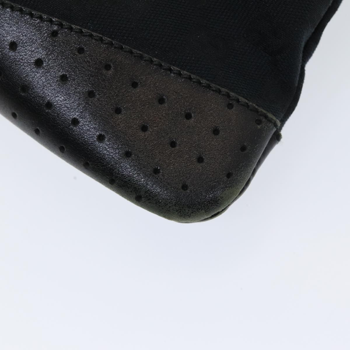 Gucci Zip Messenger Bag GG Canvas with Perforated Leather, BLACK, CANVAS, Crossbody bag