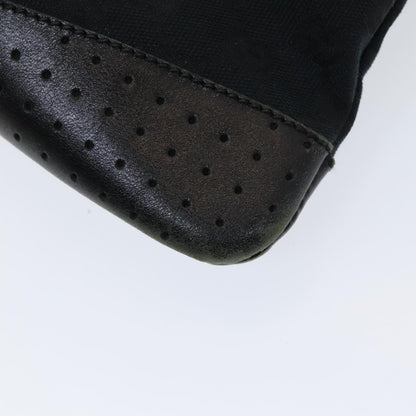 Gucci Zip Messenger Bag GG Canvas with Perforated Leather, BLACK, CANVAS, Crossbody bag