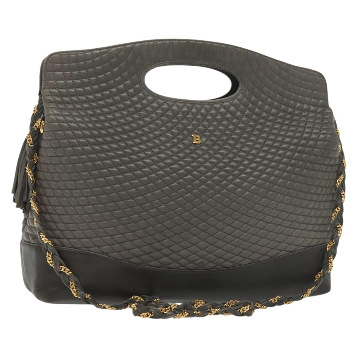 Bally Handbag Leather, GRAY, LEATHER, Handbag