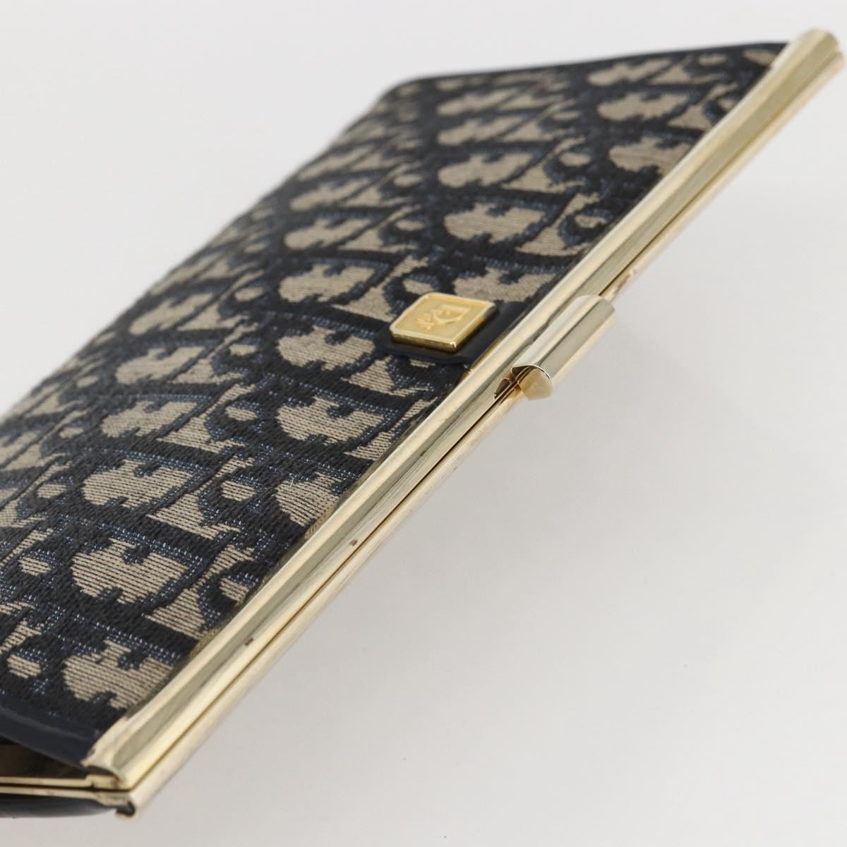 Christian Dior Vintage Trotter Pouch Canvas, NAVY, CANVAS, Clutche & pouche