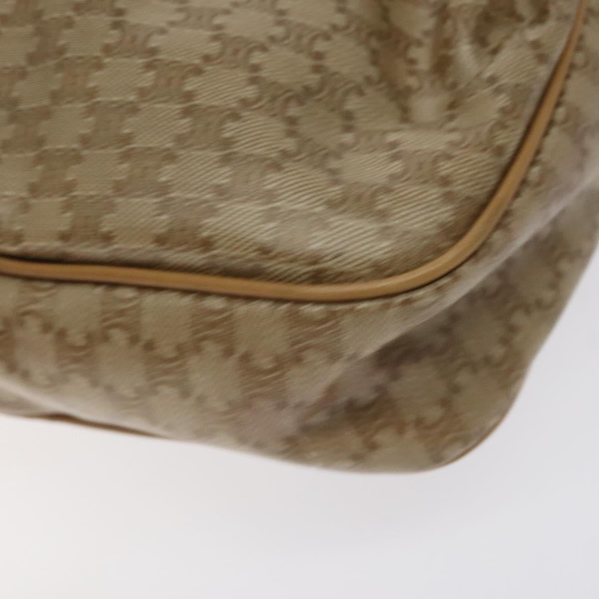 Celine Vintage Macadam Shoulder Bag Macadam Canva  Vinyl, BEIGE, PVC, Shoulder bag