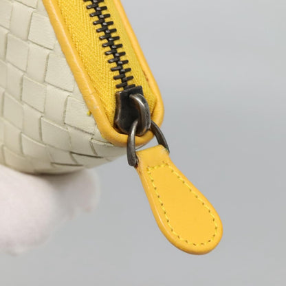 Bottega Veneta Intrecciato Long Zip  Wallet Leather, BEIGE, LEATHER, Wallets