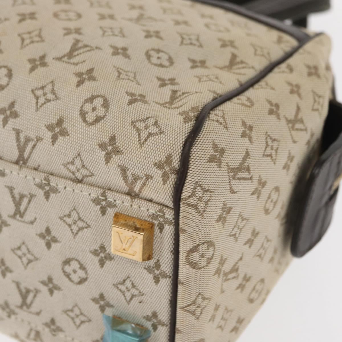 Louis Vuitton Josephine Handbag Mini Lin, KHAKI, CANVAS, Handbag