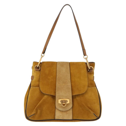 Chloe Lexa Crossbody Bag Suede, GOLD, SUEDE, Shoulder bag