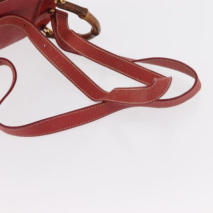 Gucci Vintage Bamboo Backpack Suede, RED, SUEDE, Backpack