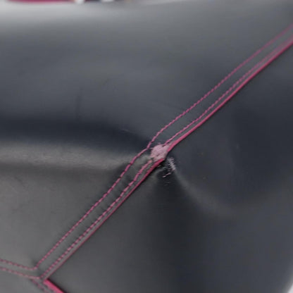 Loewe Leo Shopper Tote Leather, NAVY, LEATHER, Tote bag