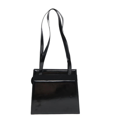 Salvatore Ferragamo Vala Shoulder Bag Patent Leather, BLACK, PATENT_LEATHER, Shoulder bag