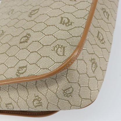 Christian Dior Vintage Honeycomb Shoulder Bag Canvas, BEIGE, PVC,CANVAS, Shoulder bag