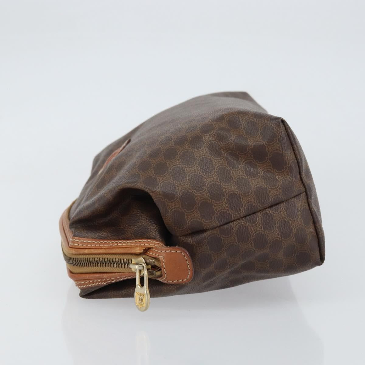 Celine C Macadam Pouch Canvas, BROWN, PVC, Clutche & pouche