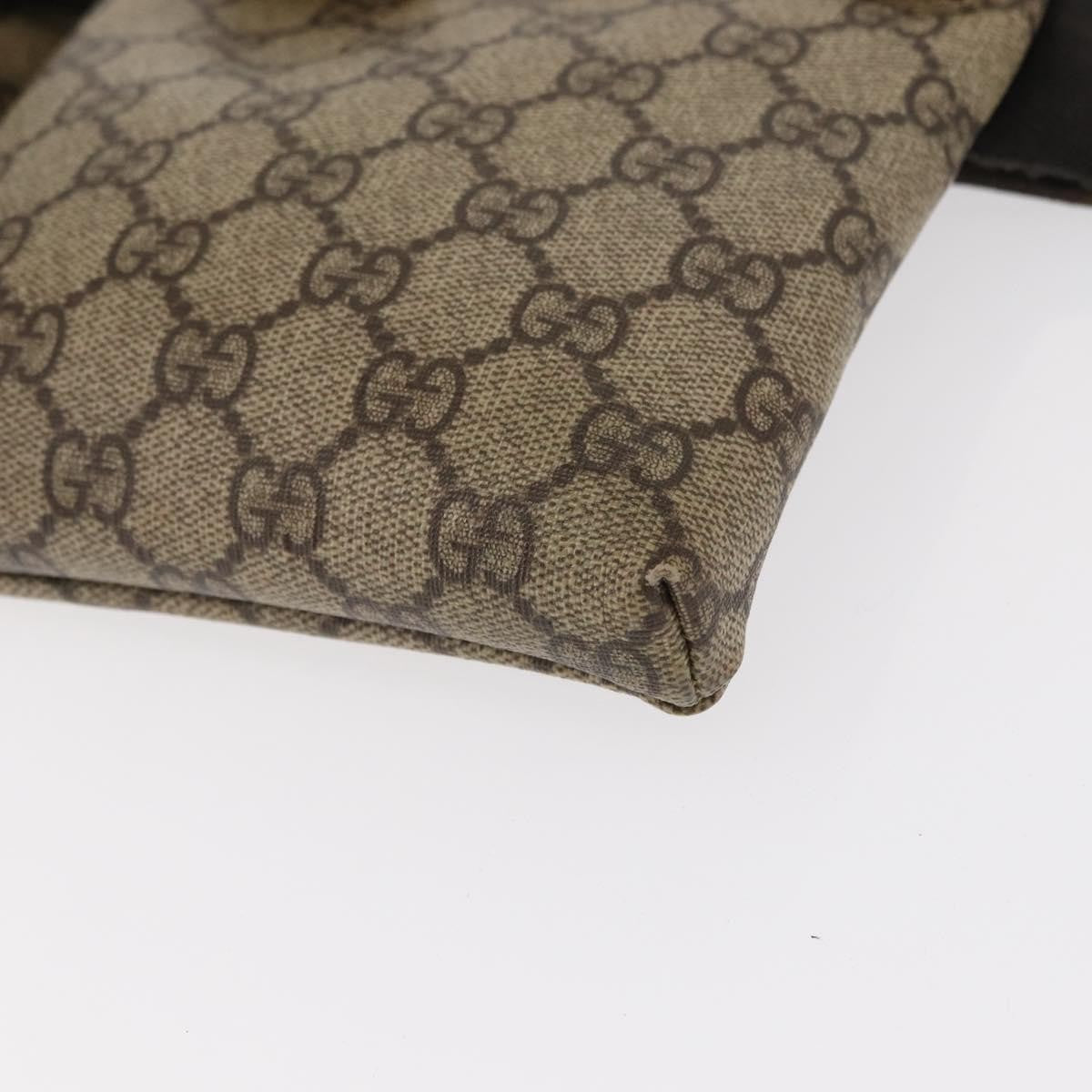 Gucci Vintage Double Belt Bag GG Canvas with Leather, BEIGE, CANVAS, Clutche & pouche