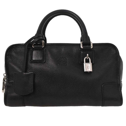 Loewe Amazona Bag Leather, BLACK, LEATHER, Handbag