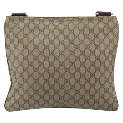 Gucci Zip Top Messenger Bag GG Coated Canvas, BEIGE, PVC, Shoulder bag