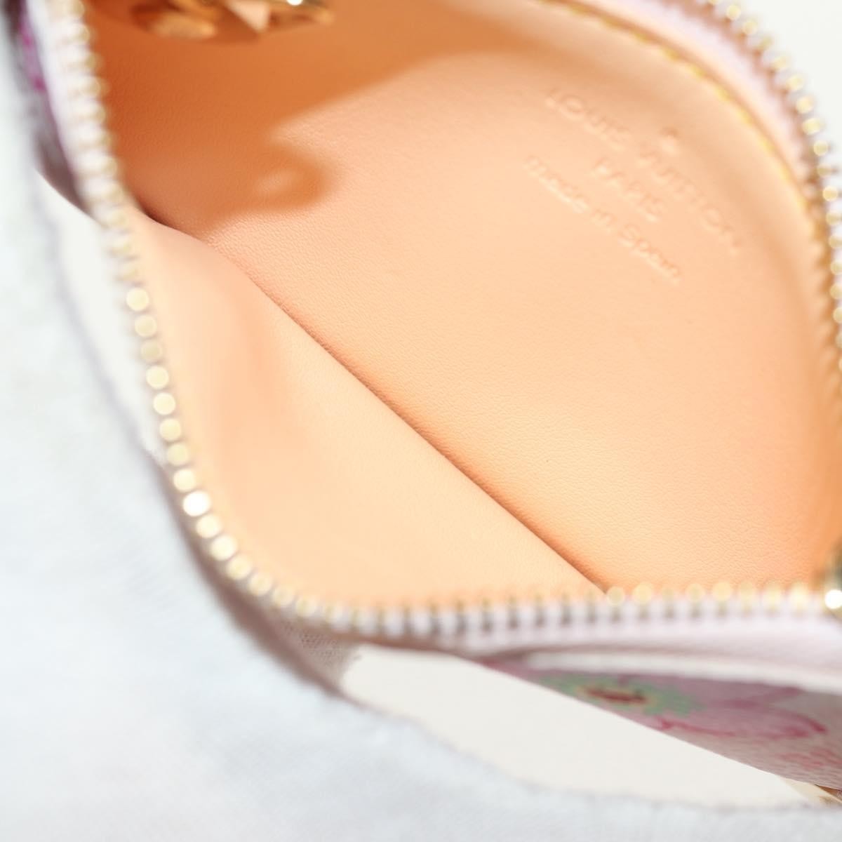 Louis Vuitton Pochette Cles Key Pouch Reverse Monogram Giant, PINK, CANVAS, Clutche & pouche