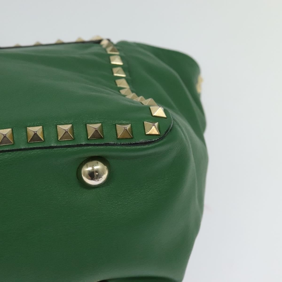 Valentino Garavani Rockstud Tote Soft Leather, GREEN, LEATHER, Tote bag