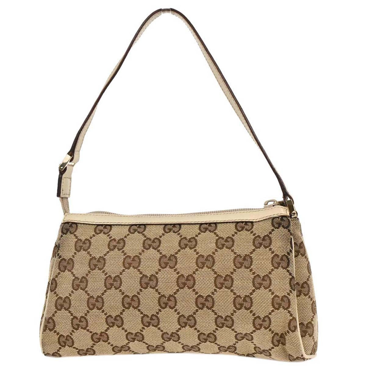 Gucci Abbey Pochette GG Coated Canvas, BEIGE, CANVAS, Clutche & pouche