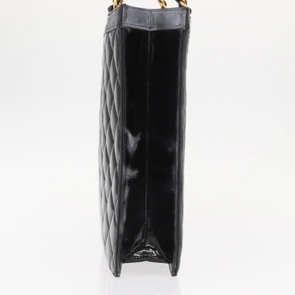 Chanel Chocolate bar tote Leather, BLACK, PATENT_LEATHER, Handbag