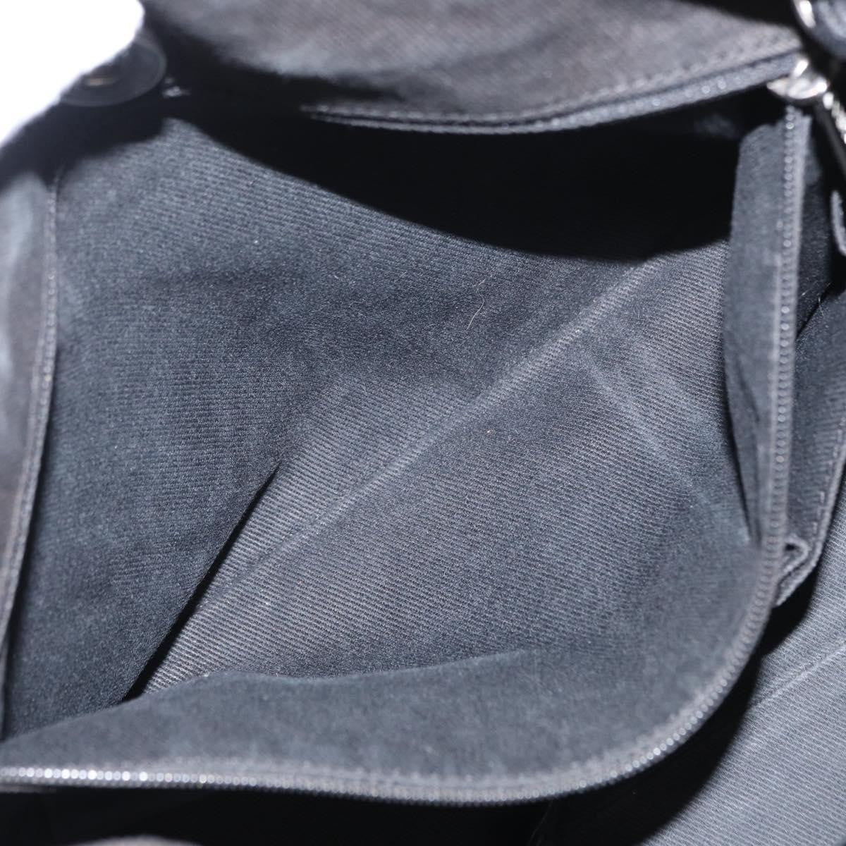 Chanel Vintage CC Charm Tote Chevron Canvas, BLACK, CANVAS, Tote bag