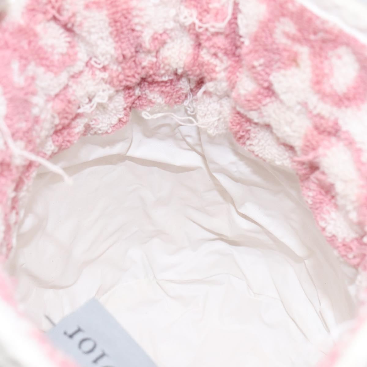 Christian Dior Vintage Trotter Pouch Pile, PINK, COTTON, Clutche & pouche