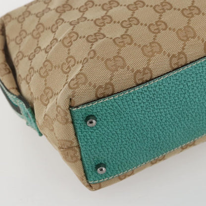 Gucci Vintage Zip Boston Bag GG Canvas, BEIGE, CANVAS, Handbag