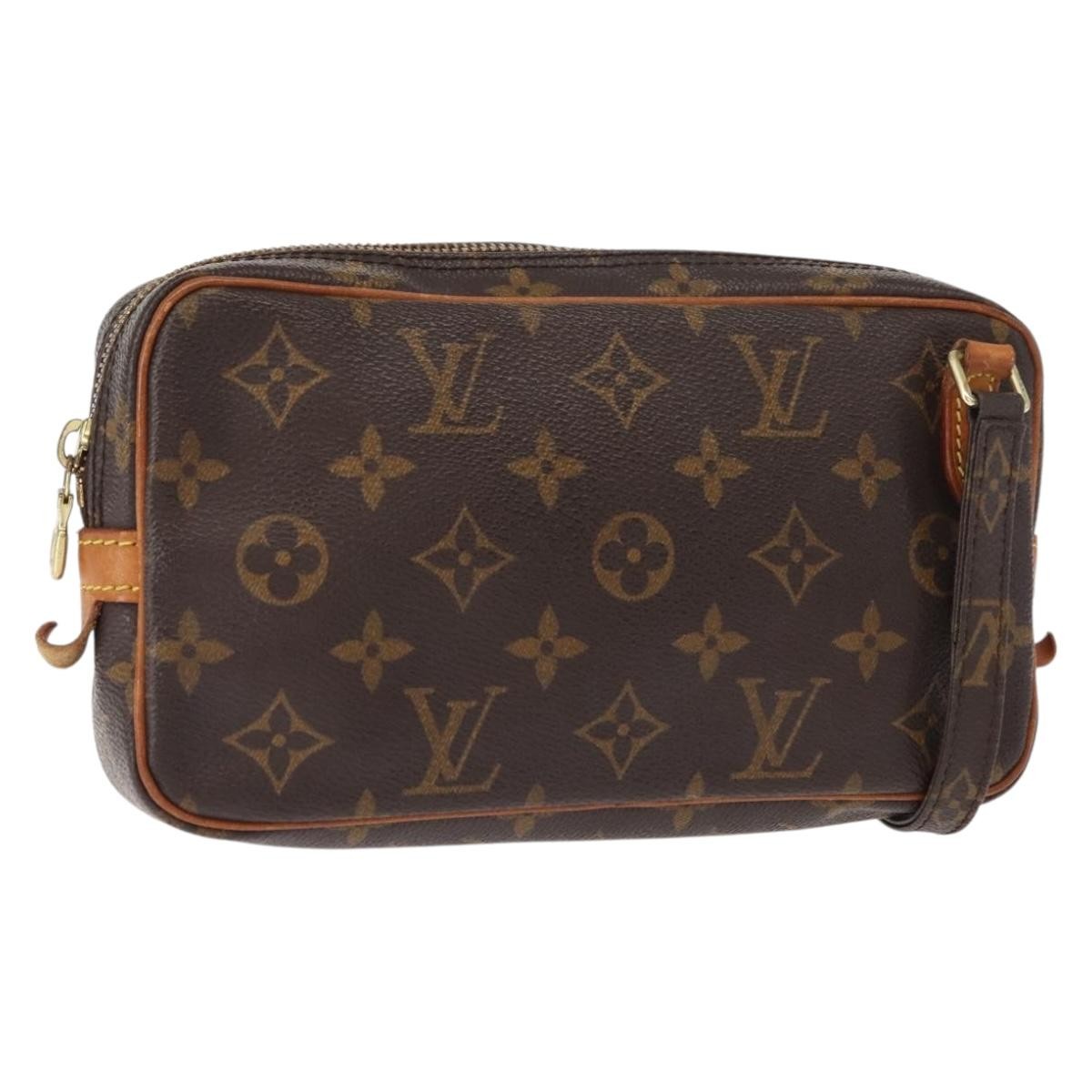 Louis Vuitton Pochette Marly Bandouliere Bag Monogram Canvas, BROWN, CANVAS, Shoulder bag
