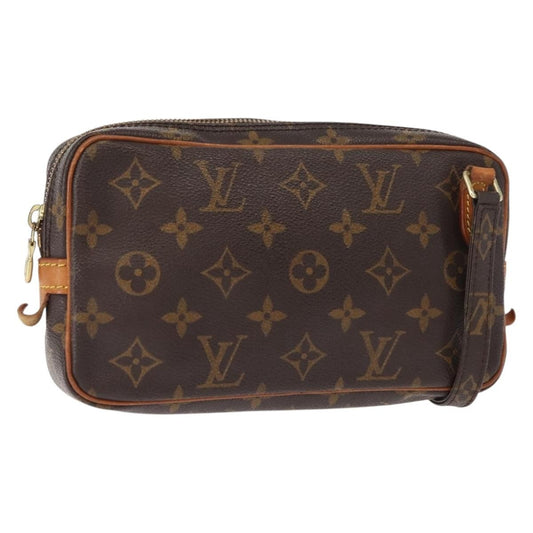Louis Vuitton Pochette Marly Bandouliere Bag Monogram Canvas, BROWN, CANVAS, Shoulder bag