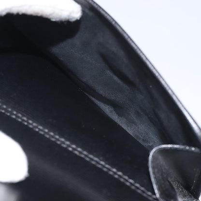 Celine Circle Logo Handbag Leather, BLACK, LEATHER, Handbag