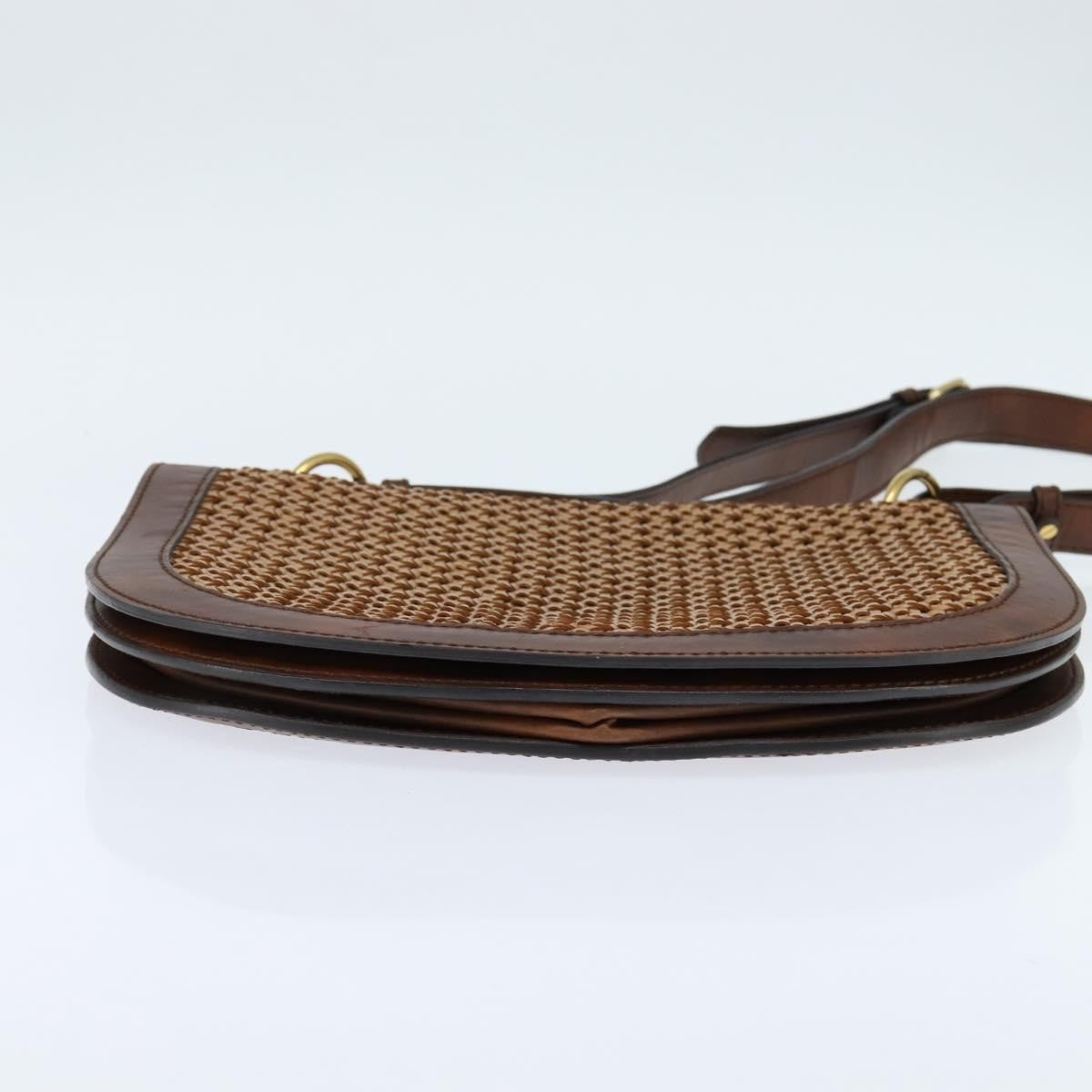 Stella McCartney Flap Shoulder Bag Polyester, BROWN, POLYESTER, Shoulder bag