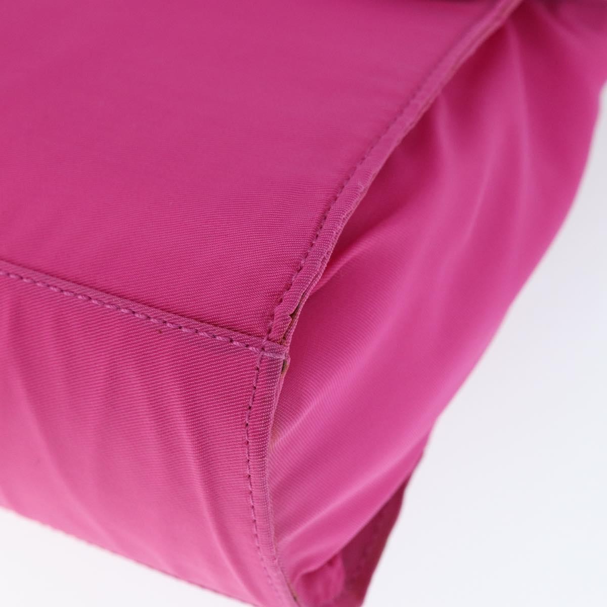Fendi Top Handle Flap Bag Nylon, PINK, NYLON, Handbag