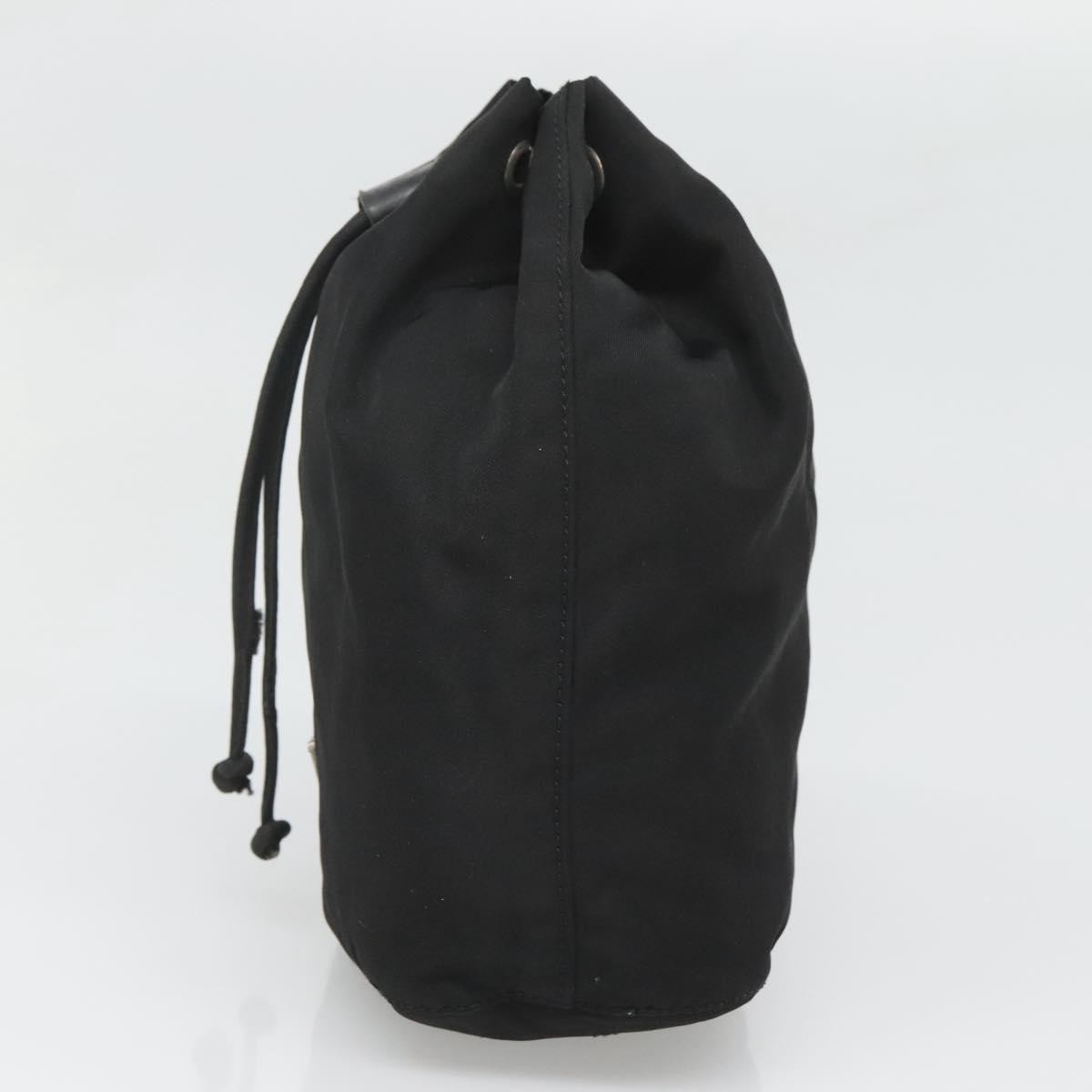 Prada Vela Drawstring Bucket Pouch Tessuto, BLACK, NYLON, Clutche & pouche