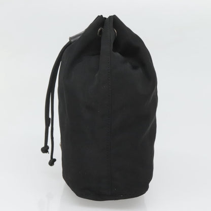 Prada Vela Drawstring Bucket Pouch Tessuto, BLACK, NYLON, Clutche & pouche