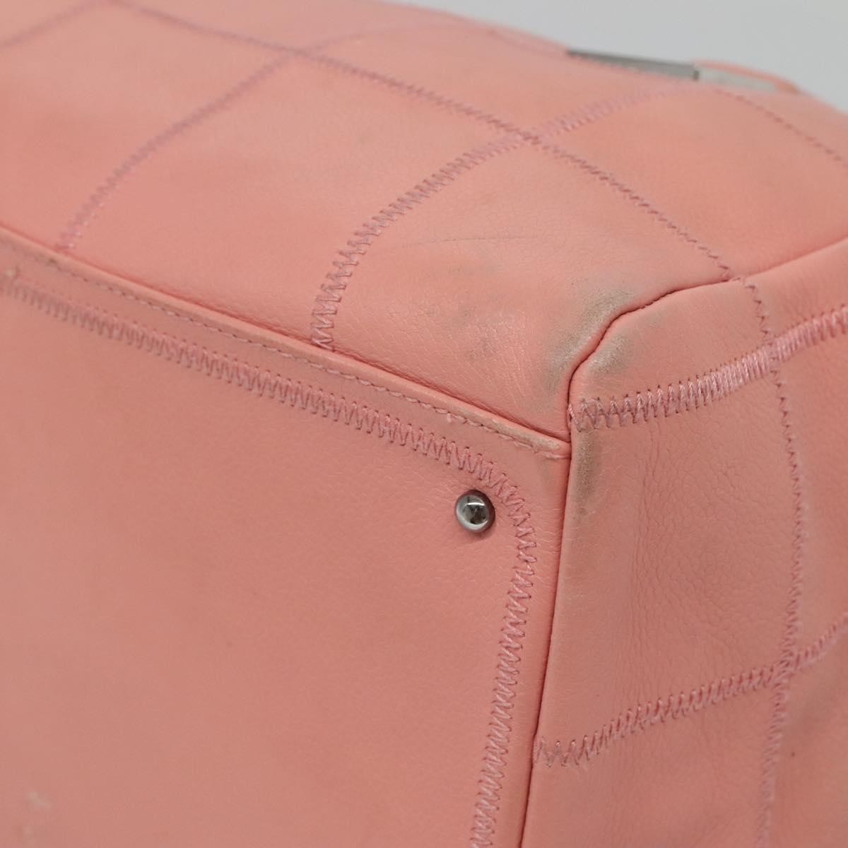 Chanel Chocolate Bar CC Bowler Bag Caviar skin, PINK, LEATHER, Handbag