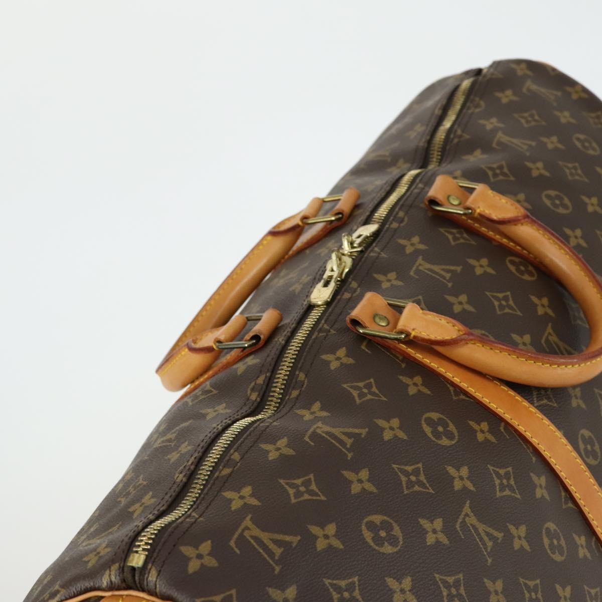 Louis Vuitton Keepall Bag Monogram Canvas, BROWN, CANVAS, Travel bag