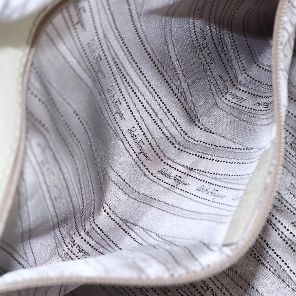 Salvatore Ferragamo Vintage Tote bag Leather, WHITE, LEATHER, Tote bag