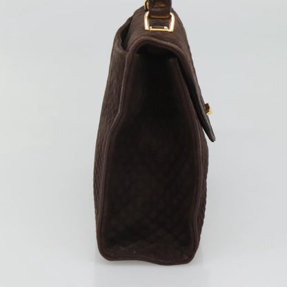 Bally Vintage Handbag Quilted suede, BROWN, SUEDE, Handbag