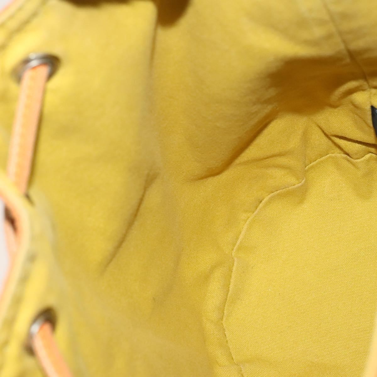 Hermes Polochon Mimile Drawstring Backpal Canvas, ORANGE, CANVAS, Backpack