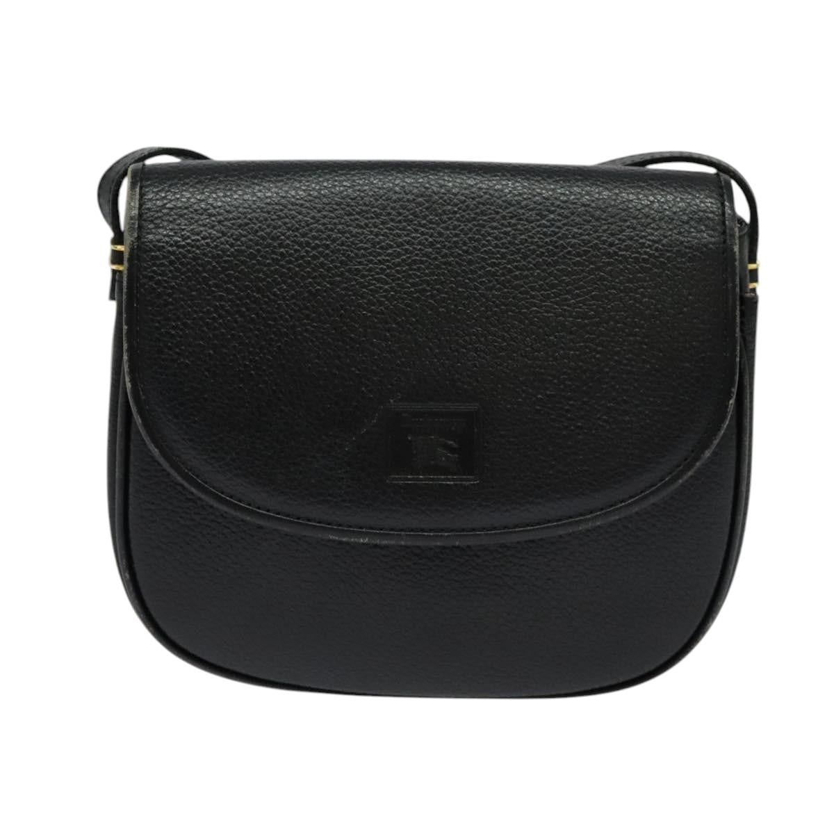 Burberry Flap Shoulder Bag Leather, BLACK, LEATHER, Shoulder bag