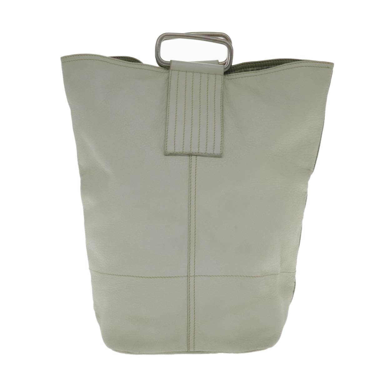 Prada Vintage Handbag Leather, WHITE, LEATHER, Handbag