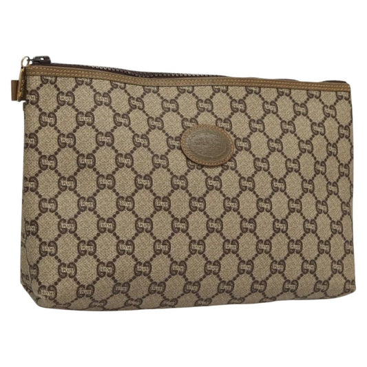 Gucci GG Plus Supreme Pouch Canvas, BEIGE, CANVAS, Clutche & pouche